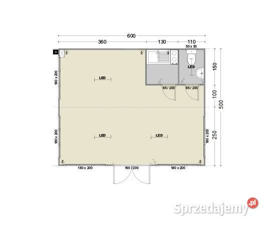 Pawilon kontener handlowy biurowy 6x5 Gliwice