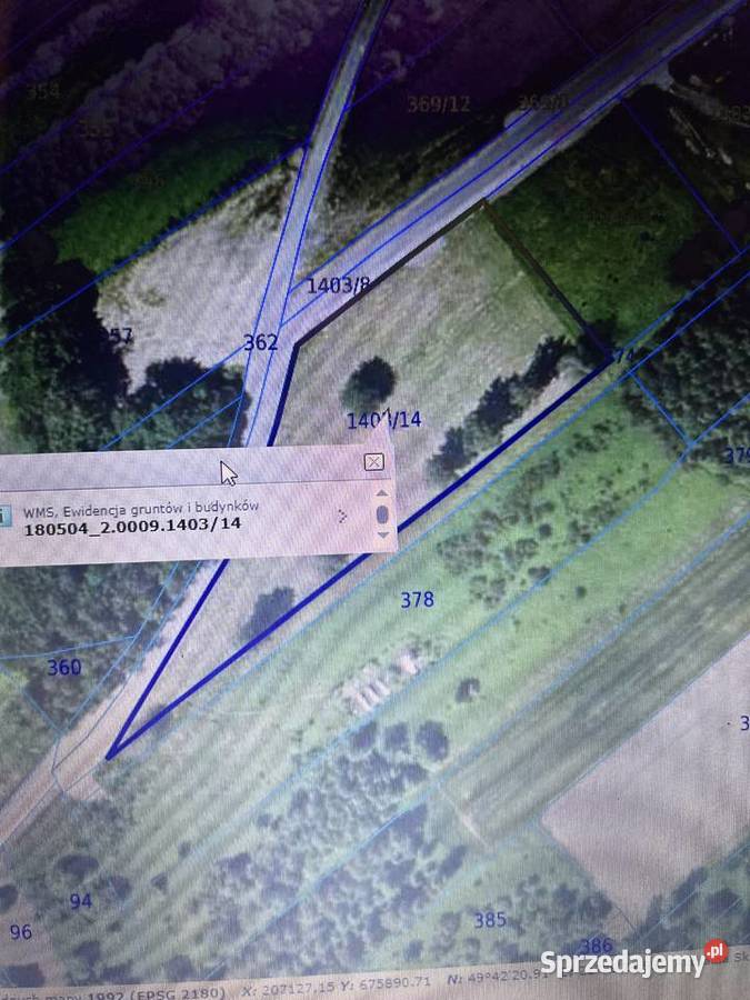 Działka budowlana o pow 3186 m2 Niegłowice