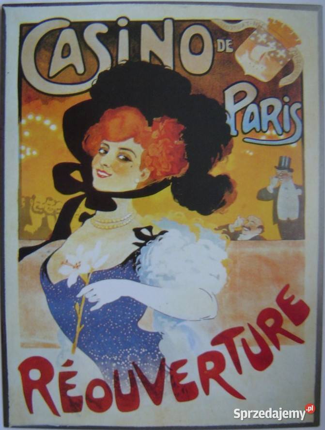 Plakat metalowy duży CASINO de PARIS Prezenty Warszawa sprzedam