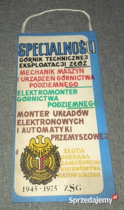 KWK Kopalnia Makoszowy Zabrze PZPR proporczyk