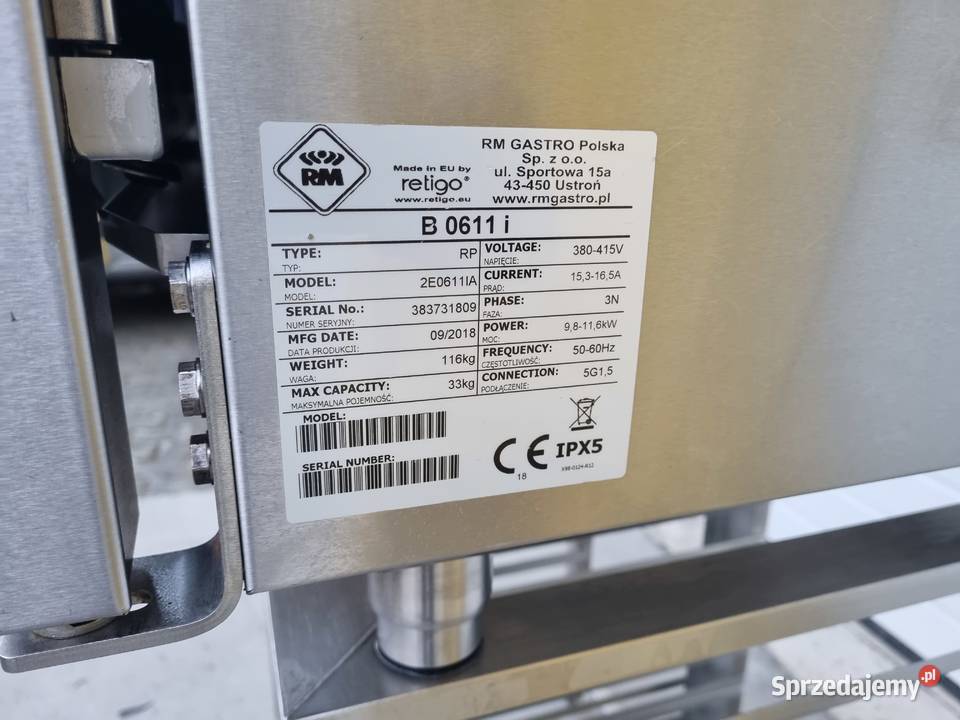 Piec konwekcyjno parowy RETIGO 7GN 2019 r Serwis