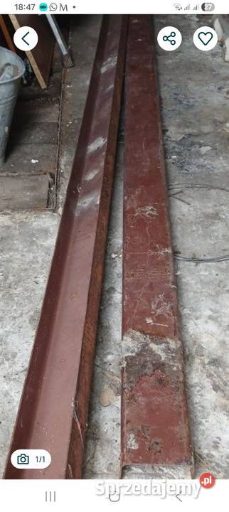 Sprzedam ceowniki stalowe 6m 2 sztuki 120x60 mm Olsztyn