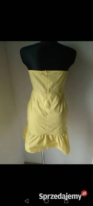 Piękna Sukienka z baskinką wyeksponowane plecy sprzedam