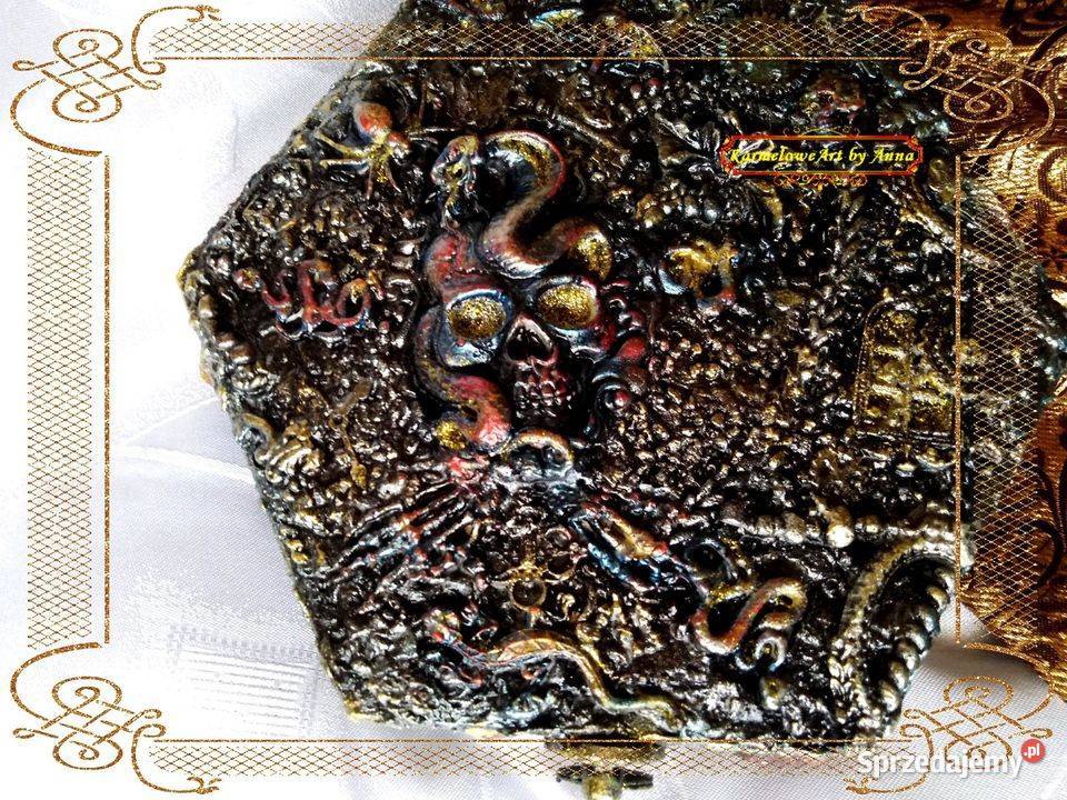 Szkatułka mixmedia rękodzieło prezent dekoracja mazowieckie Warszawa