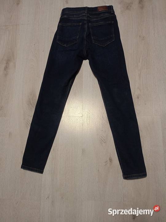 Cross Jeansy damskie granatowe Super Skinny Fit Długie Bochnia
