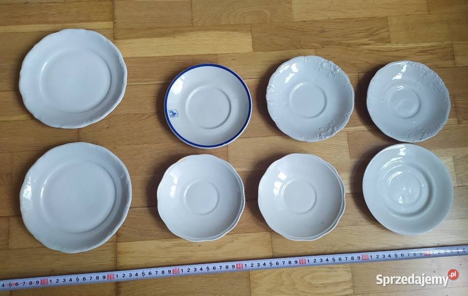 319 TALERZE małe MIX 8 sztuk PRL Retro STYLÓWKA Łódź