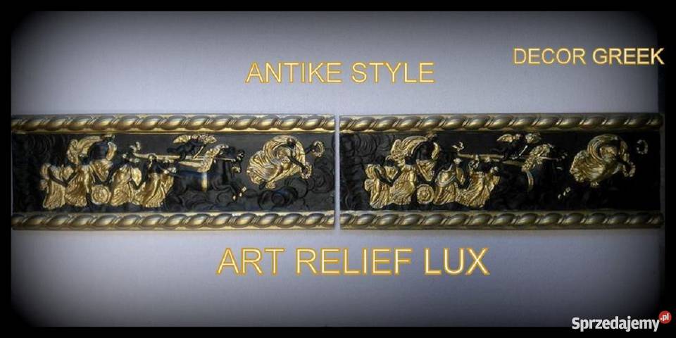 SZTUKATERIA GIPSOWA PŁASKORZEŹBA GRECKA CZARNO