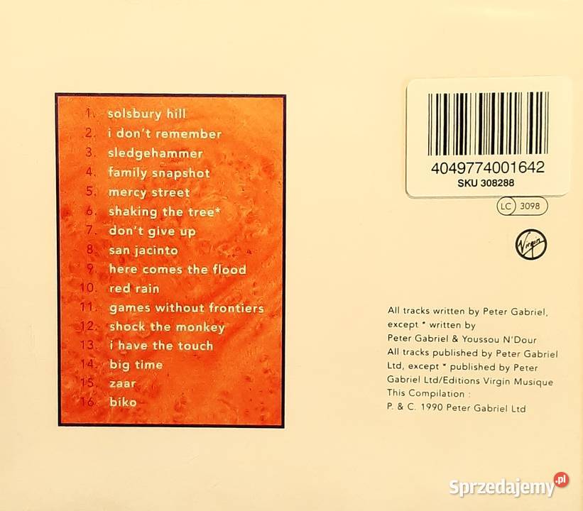 Wspaniały Album CD Peter Gabriel Ex Genesis 1 płyta Katowice