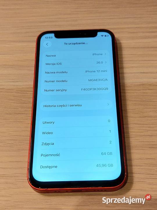 iPhone 12 mini 64GB 78 Czerwony Warszawa