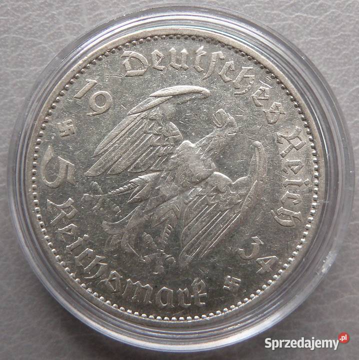 5 Reichsmark 1934 Kościół A Niemcy Szklarska Poręba