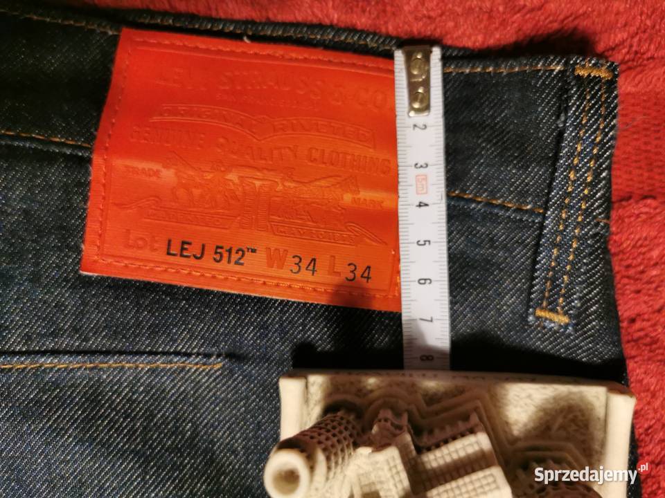 Levis 512 Slim Fit Taper W34 L34 Jeansy Super Łask