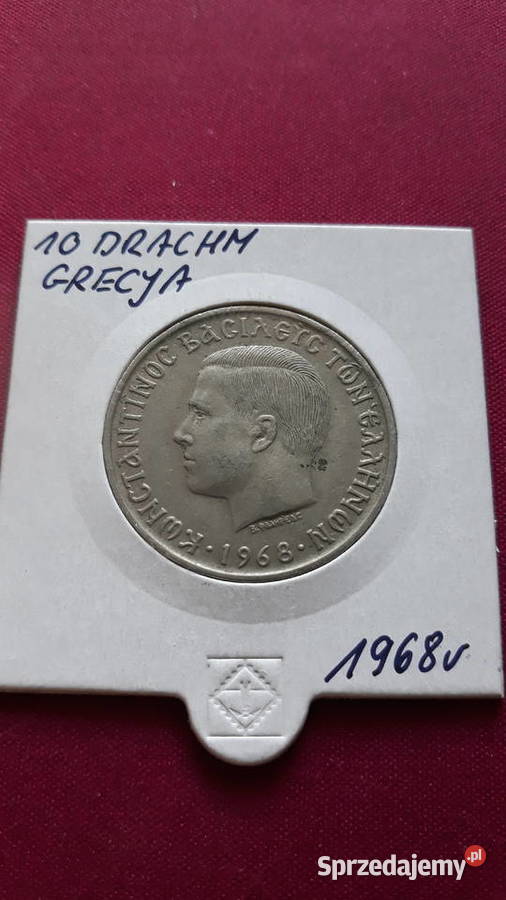 10 Drachm Grecja 1968 r Konin