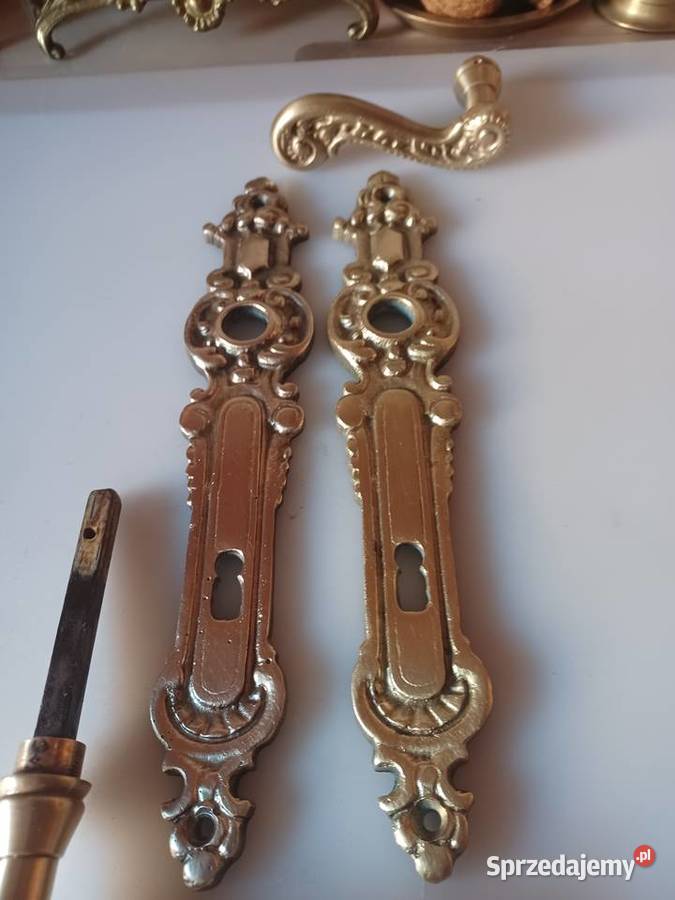 Piękne stare mosiężne szyldy I klamki Poznań