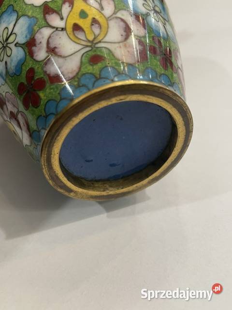 Wazon cloisonn ręcznie zdobiony Chiny lata 7080 Kraków