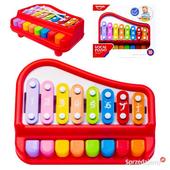 Edukacyjne organki cymbałki czerwone