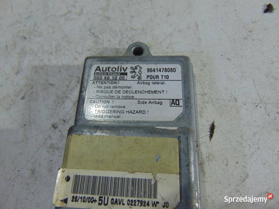 SENSOR AIR BAG AIRBAG 206 9641478080 550661000 Komputery