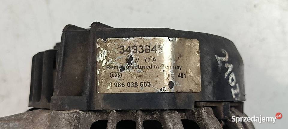 ALTERNATOR OPEL ASTRA G 0986038603 osobowe