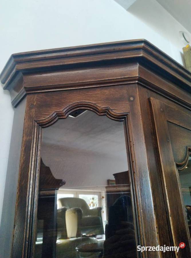 Witryna gablota biblioteka dębowa 100 lite