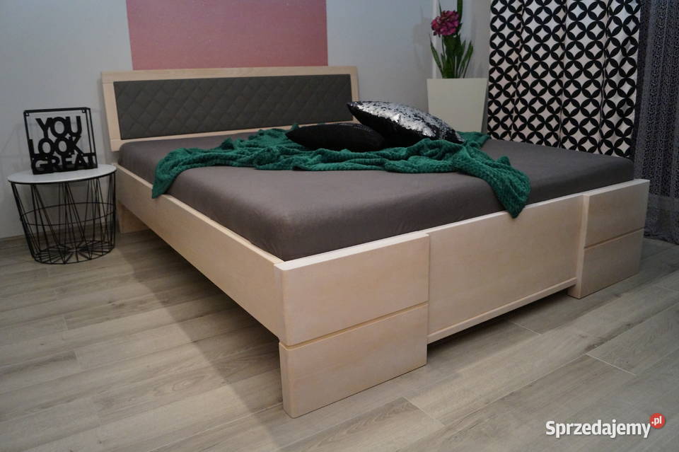 SOLIDNE łóżko drewniane bukowe 160x200 lite drewno buk