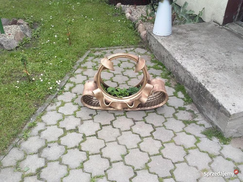 doniczki z opon kwietniki z opon łabędzie kosze Ostróda