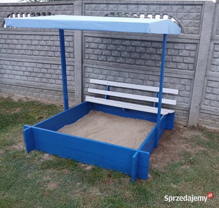 Piaskownica drewniana z daszkiem dzieci 150x150 świętokrzyskie Bodzentyn sprzedam