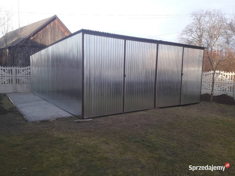A173 Grafitowy Wysoki GARAŻ BLASZANY Magazyn Sprzedaż łódzkie Pajęczno