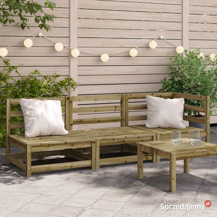 Ogrodowa sofa 3osobowa impregnowane drewno