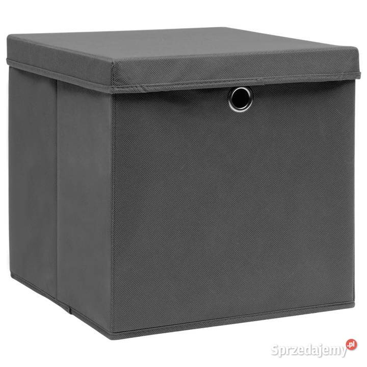Pudełka z pokrywami 4 28x28x28 szare WM325192 mazowieckie Warszawa
