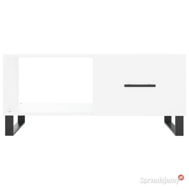 Stolik kawowy biały 90x50x40 materiał