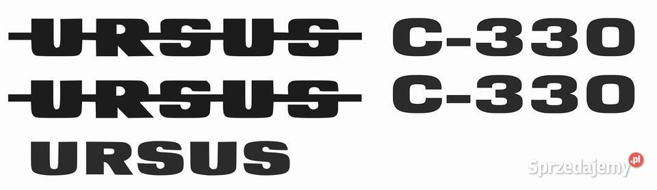 Naklejka napis czarna Ursus C330 logo bez tła Kamionna sprzedam