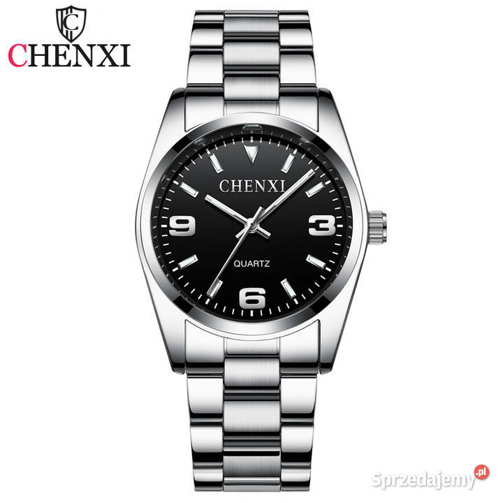 Zegarek damski czarny 35mm męski bransoleta damskie