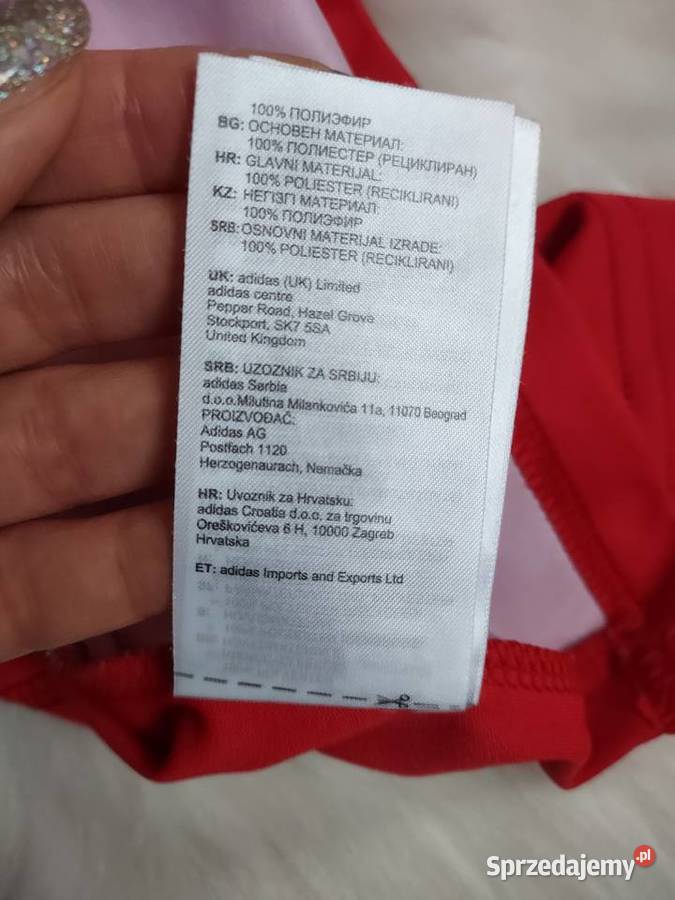 Męska czerwona koszulka sportowa Adidas Olkusz