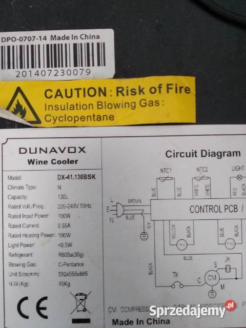 Winiarka do zabudowy AGD śląskie Częstochowa sprzedam