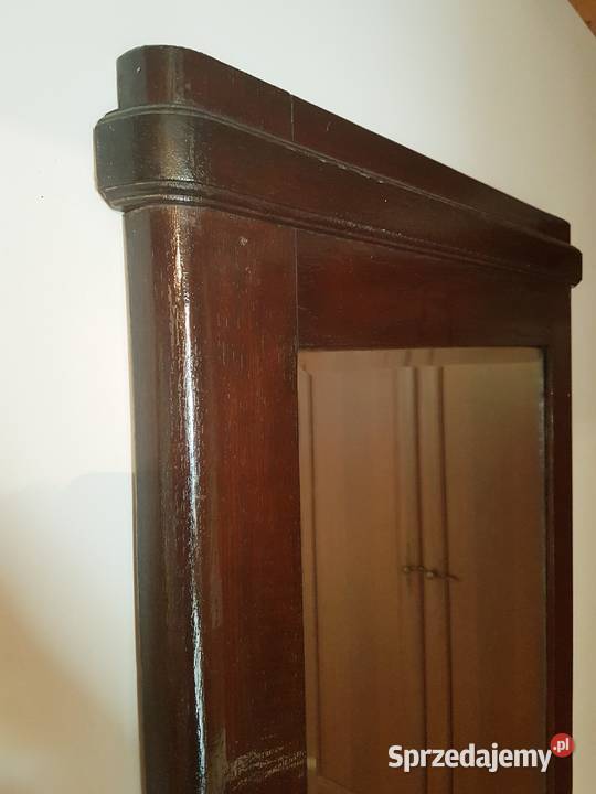 Kryształowe Belgijskie Lustro Przedwojenne Warszawa