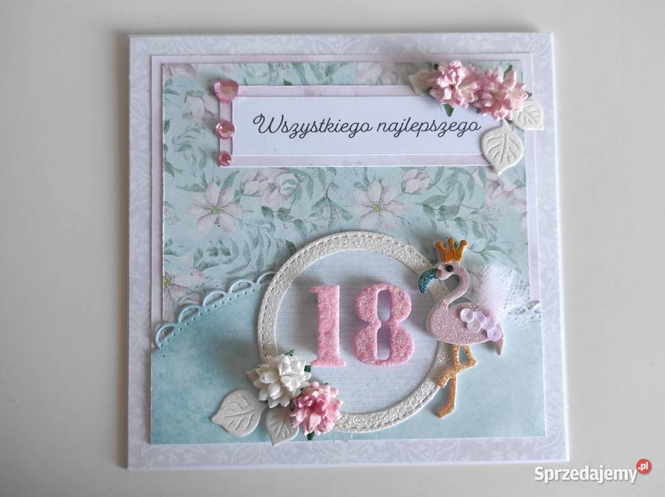 Kartka ręcznie robiona na urodziny osiemnastka Łódź