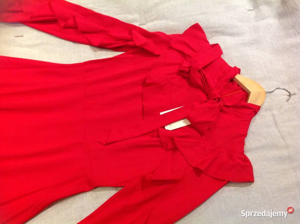 Sukienka Czerwona Damska JOVONNA London XS NOWA Nowa Sól