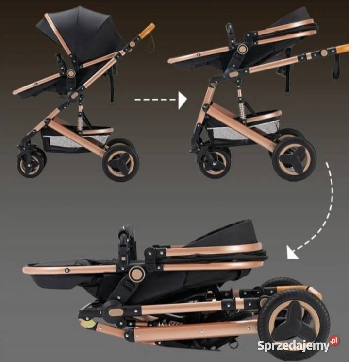 Wózek dziecięcy spacerowy wielofunkcyjny gondola Aluminium Rzeszów