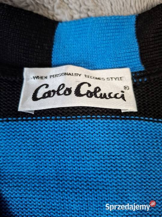 Sweter Carlo Colucci vintage 90s marynarski styl lubuskie