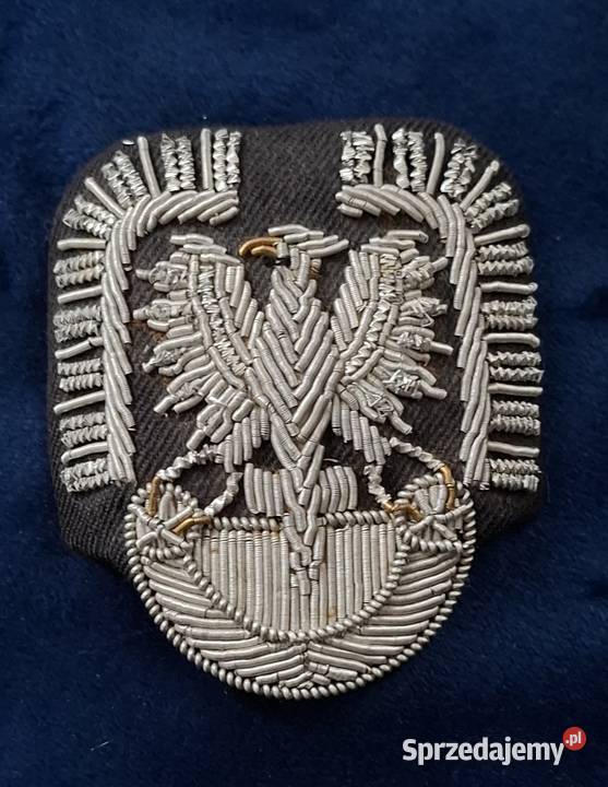 Orzeł lotniczy LWP oficerski wyszywany bajorkiem