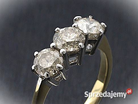 Pierścionek z brylantami 150 ct złoto pr 750 18K mazowieckie Pruszków