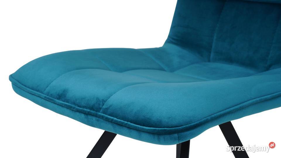 Komplet Krzeseł Niebieski Welur Axel metal 6 48cm Warszawa