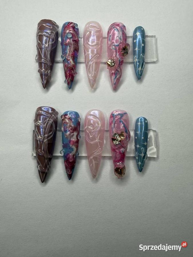 Press on nails kolorowe Pozostałe podkarpackie Rzeszów