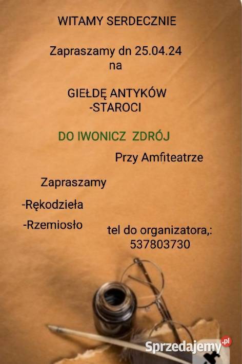 Giełda Antyków Staroci i Wspaniała Majówka Tarnów sprzedam