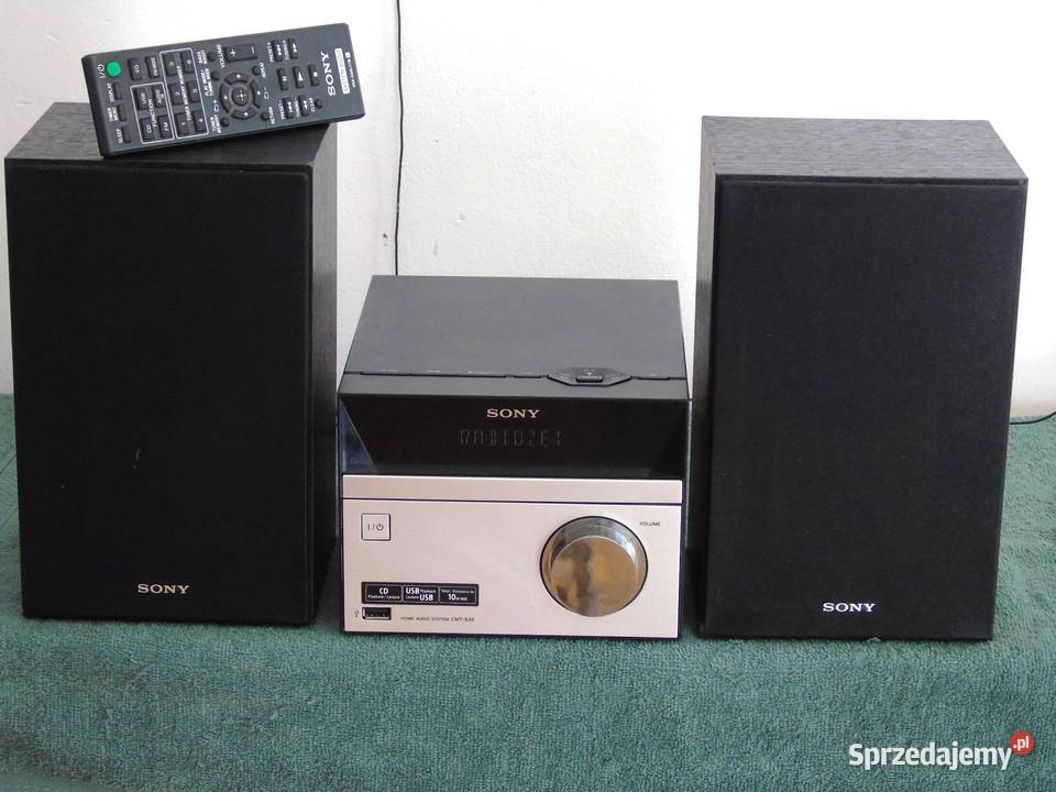 Wieża Sony pilot CD USB mp3 AUX kolumny sprawna podkarpackie sprzedam