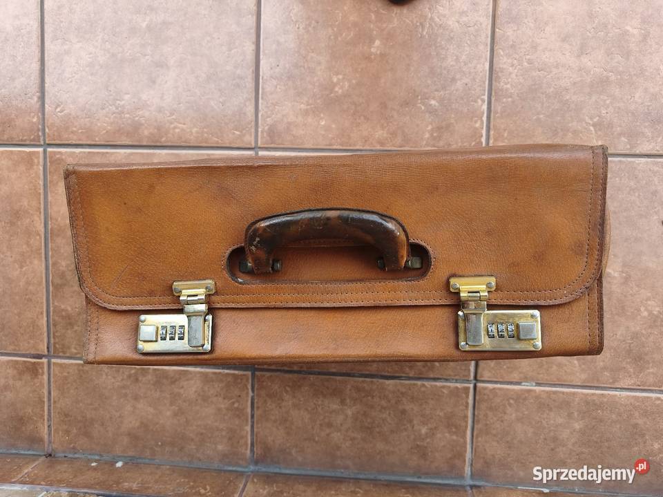 Torba podróżna skórzana VINTAGE Retro PRL Z Szczyrk