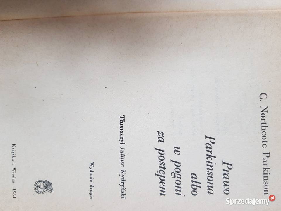 Cyril Northcote Parkinson Prawo Parkinsona 1964 Kielce