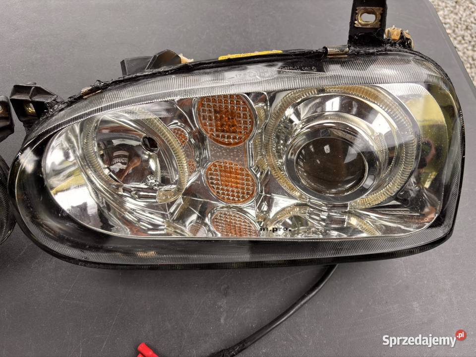 Reflektory InPro Golf 3 MK3 MK4 Xenon Look Biały Kościół