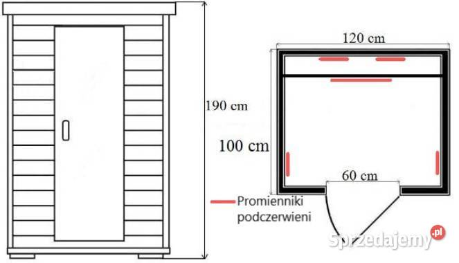 Sauna infrared Modena 2 osobowa promienniki śląskie Ruda Śląska