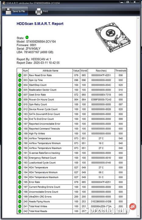 Dysk 4TB Seagate ST4000LM024 SATA 25 cala Pojemność > 3000 lubelskie Tomaszów Lubelski