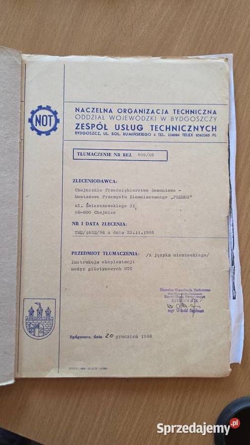 NOŻYCE GILOTYNOWE PIESOK NTC 25004 Bydgoszcz